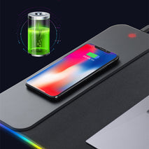 Wireless Charging Mouse Pad  - 10W Fast Charging Colourful Luminous Large Gaming Mouse Pad