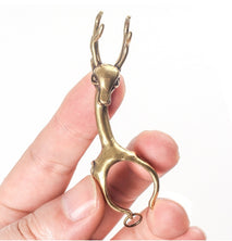 New Lucky Deer Anti-finger Smoked Yellow Release Finger Copper Ring