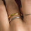 Gold And Silver Color Contrast Patchwork Double-layer Personalized Ring