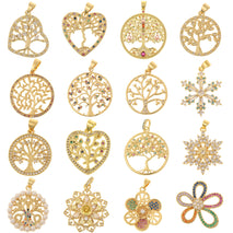 Colorful Zircon Light Luxury Tree Of Life Pendant