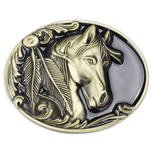 Simple Zinc Alloy Horse Head Belt Buckle