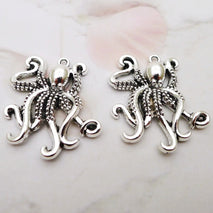 Alloy Octopus Ancient Silver Ornament Accessories Vintage Pendant