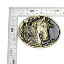 Simple Zinc Alloy Horse Head Belt Buckle