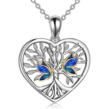 Creative Tree Of Life Butterfly Pendant Necklace