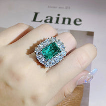 Vintage Emerald Ring Colored Gems