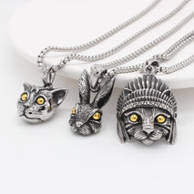 Personality Retro Cat Bunny Pendant