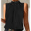 Summer Simple Black Casual Sleeveless Slim Vest